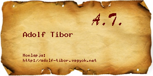 Adolf Tibor névjegykártya