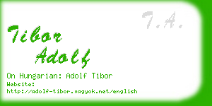 tibor adolf business card